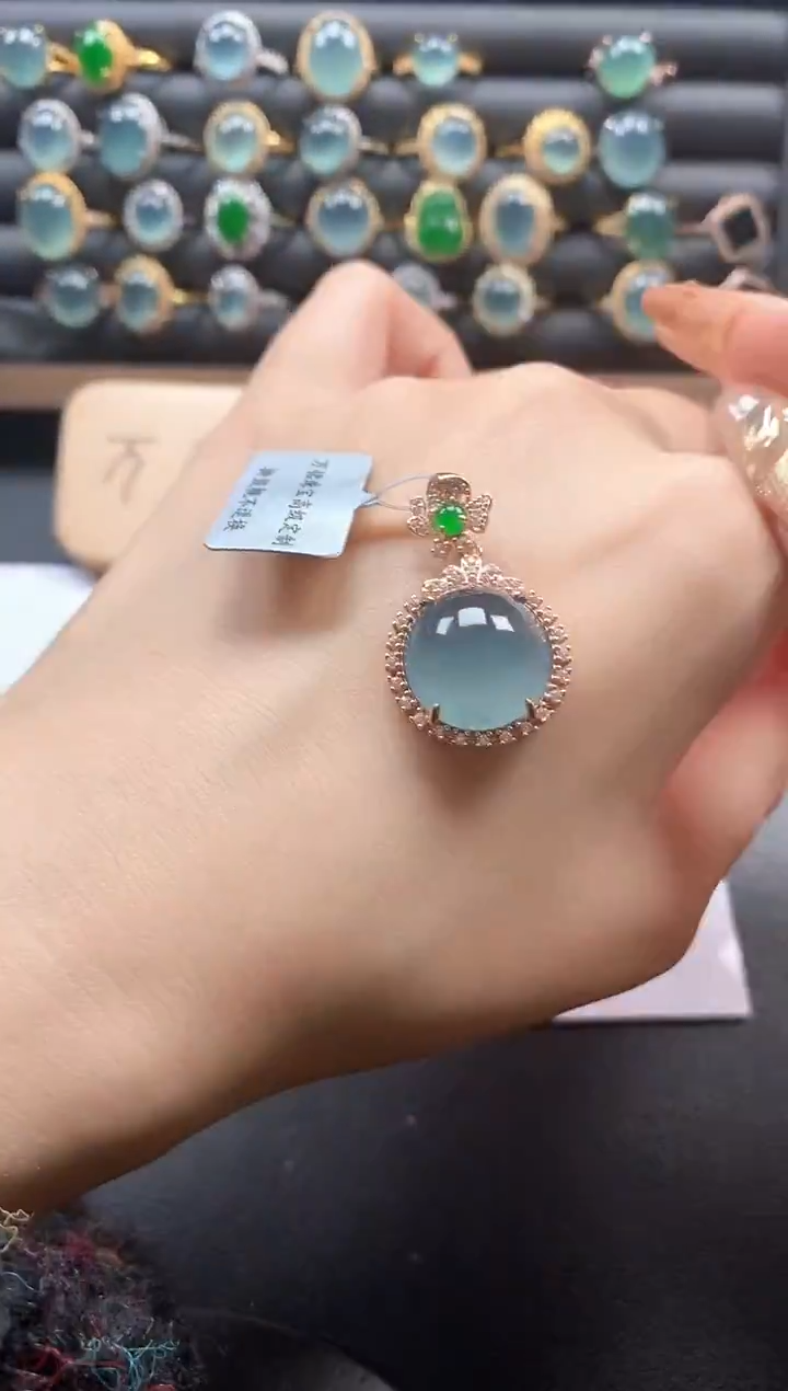 银S925镶嵌戒指翡翠545111