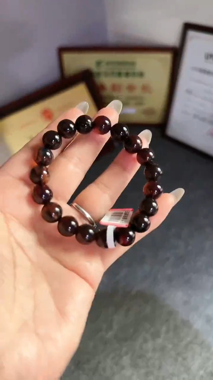 未镶嵌琥珀手串规格10微瑕紫罗兰手串#33