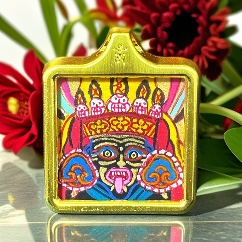 尺寸2✖️2纯手工绘扎基拉姆唐卡吊坠