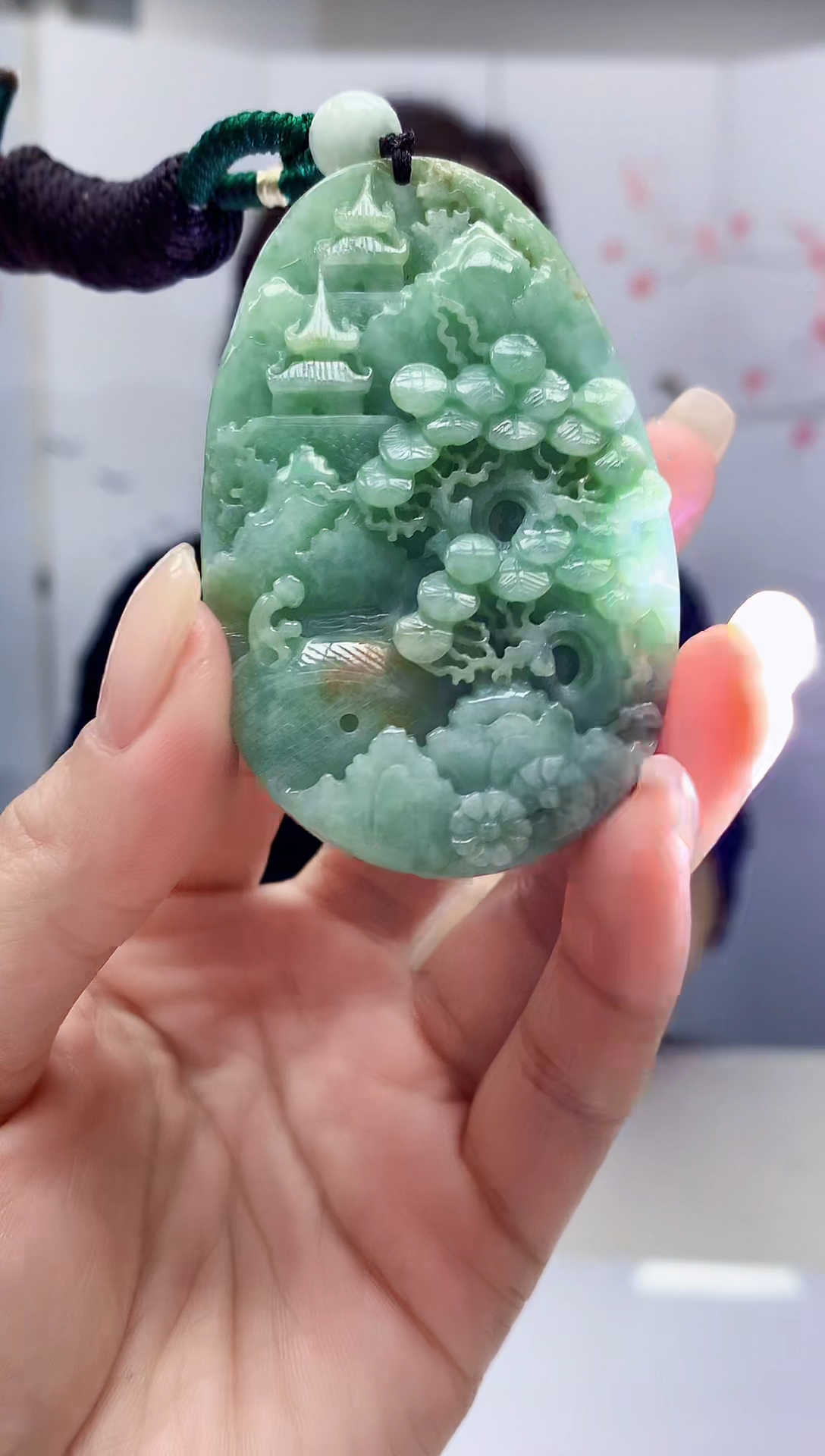 【闪购商品】定制翡翠未镶嵌4829lr-毛货挂件4