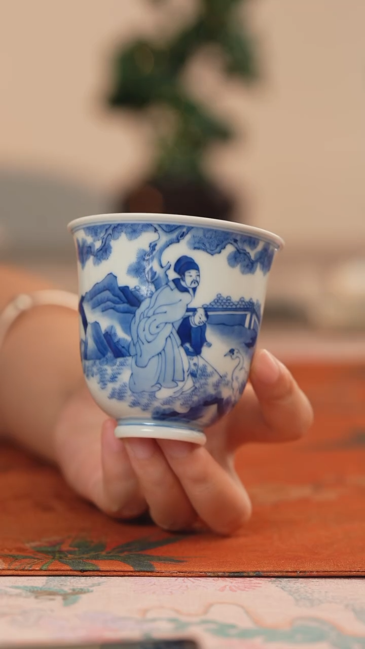 天心雅器羲之爱鹅闻香杯