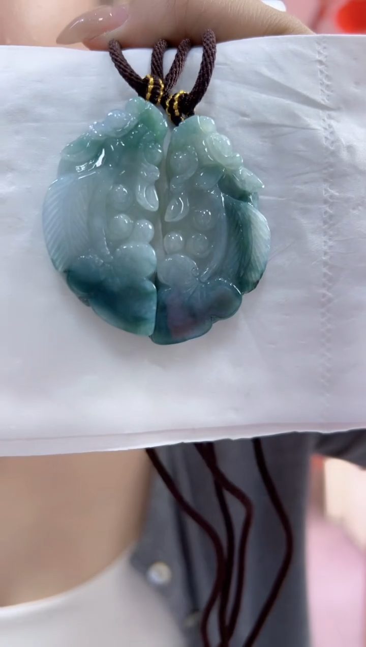 【闪购商品】翡翠颈饰未镶嵌孤品貔貅高46+宽23+厚9+