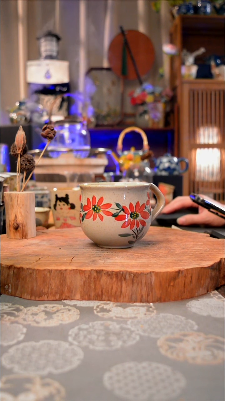 【闪购商品】杯子菊花手工手绘手工手绘