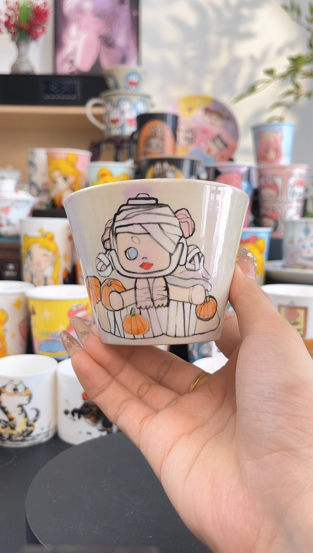 【闪购商品】摆件手工手绘陶瓷小杯杯
