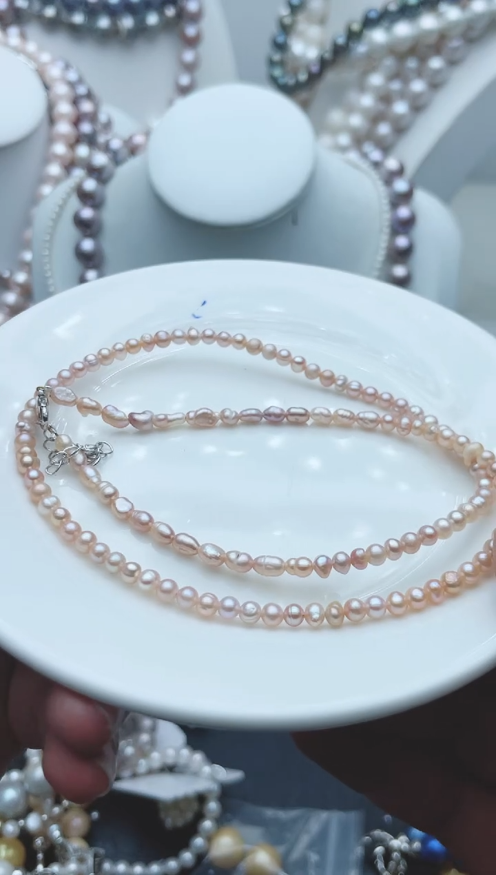 【闪购商品】淡水珍珠颈饰钛钢49