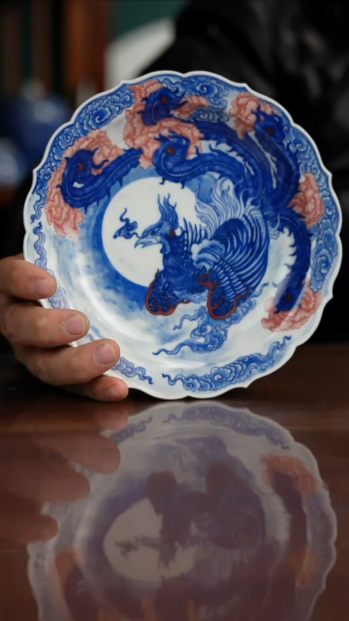 自成堂柴窑青花釉里红