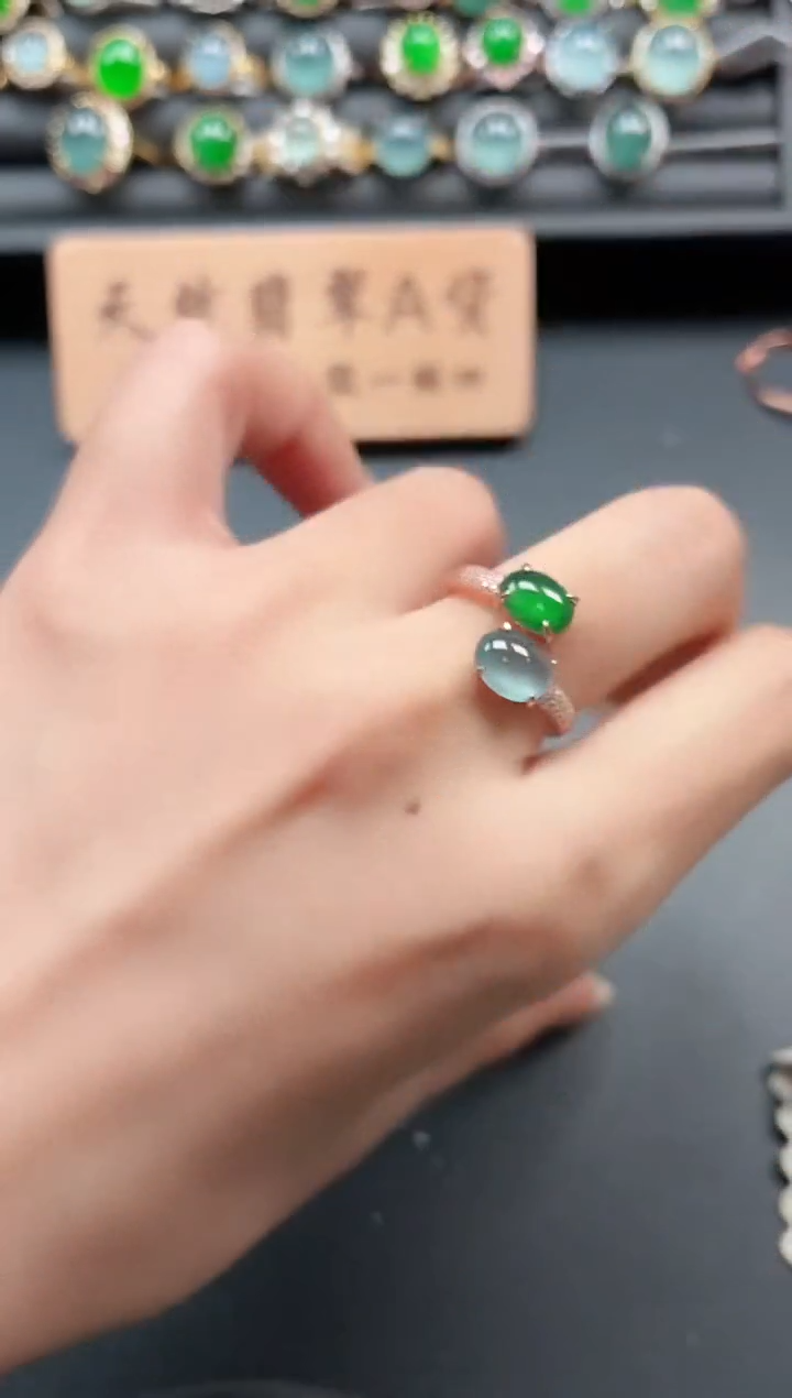 银S925镶嵌戒指翡翠1111