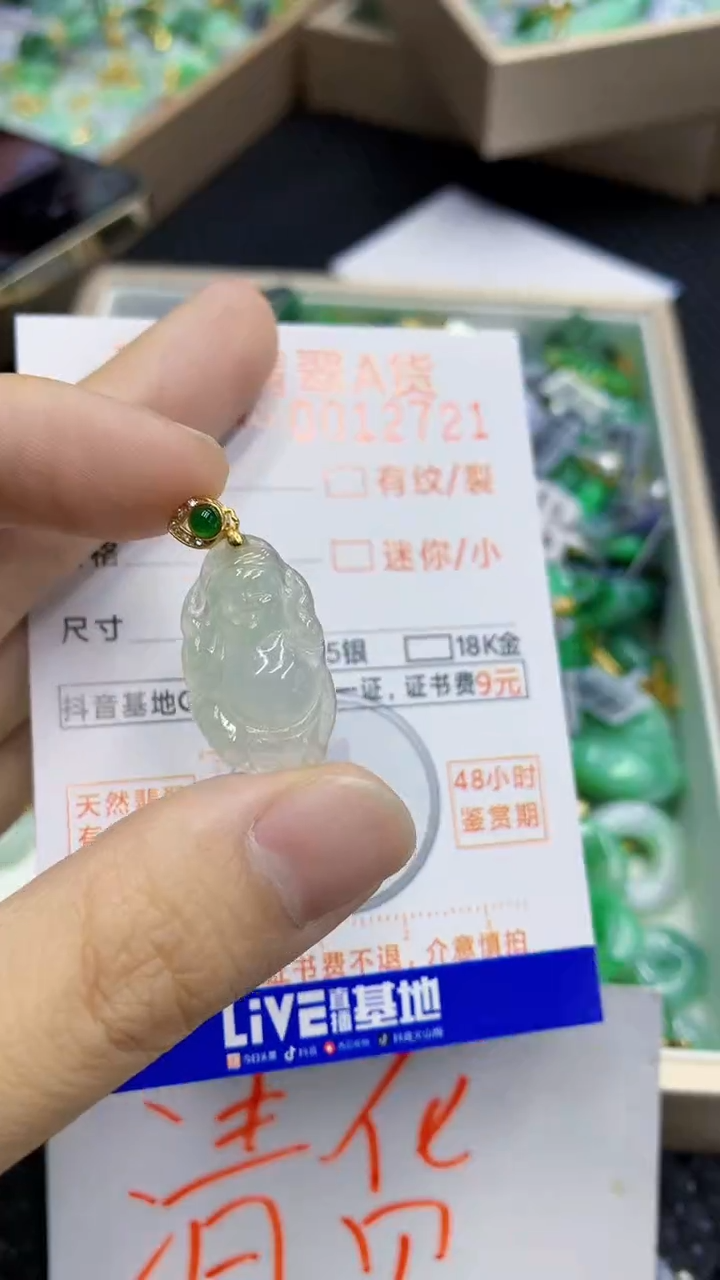 翡翠未镶嵌颈饰             1