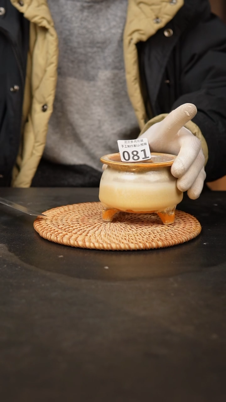 【闪购商品】瓷片081泥泥手工花盆