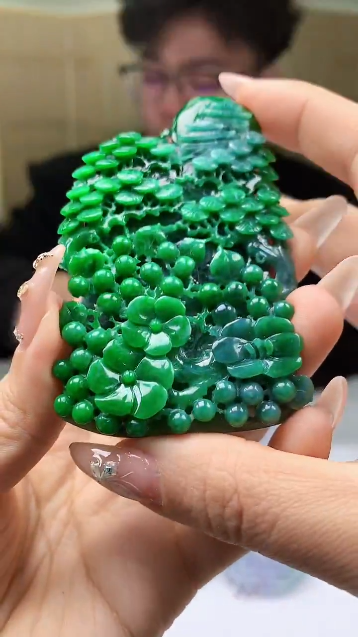 【闪购商品】定制翡翠未镶嵌4688ty-毛货挂件159