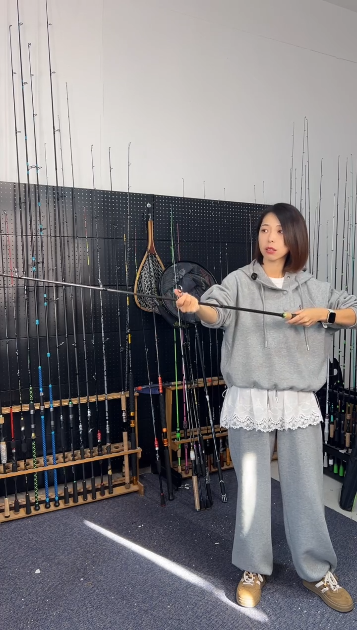 2.4m碳素OB三节2.4米直柄（瑕疵尾货竿，没有售后，介意勿拍）