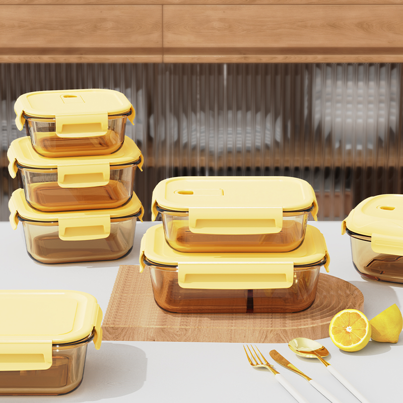 【开播限量福利】1100ml玻璃密封保鲜盒微波炉加热上班带饭便当餐盒