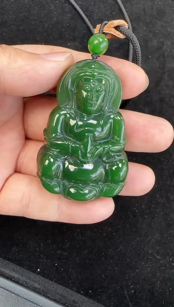 颈饰未镶嵌和田玉观音