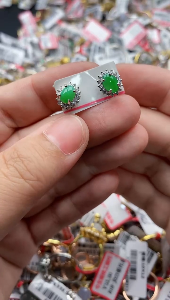 【闪购商品】翡翠戒指银S925镶嵌44444---8