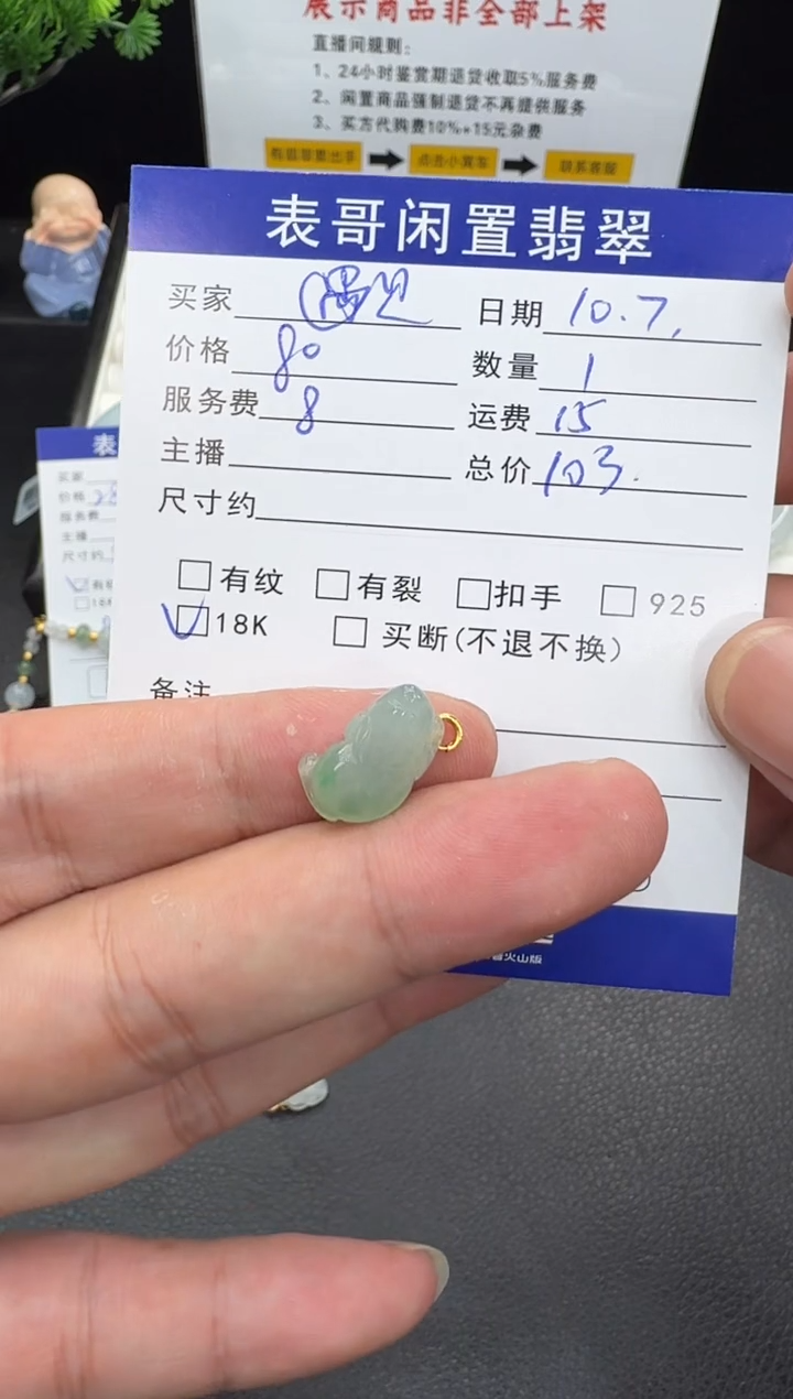颈饰未镶嵌翡翠L****✨翡翠吊坠