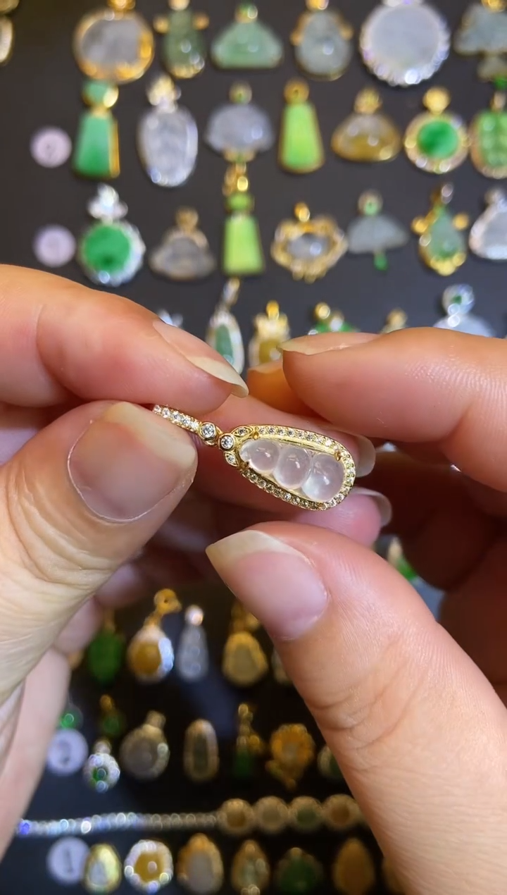 吊坠(不含链)银S925镶嵌翡翠1