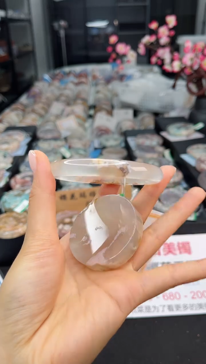 石英质玉手镯未镶嵌57圈口（赠送镯心）1984724