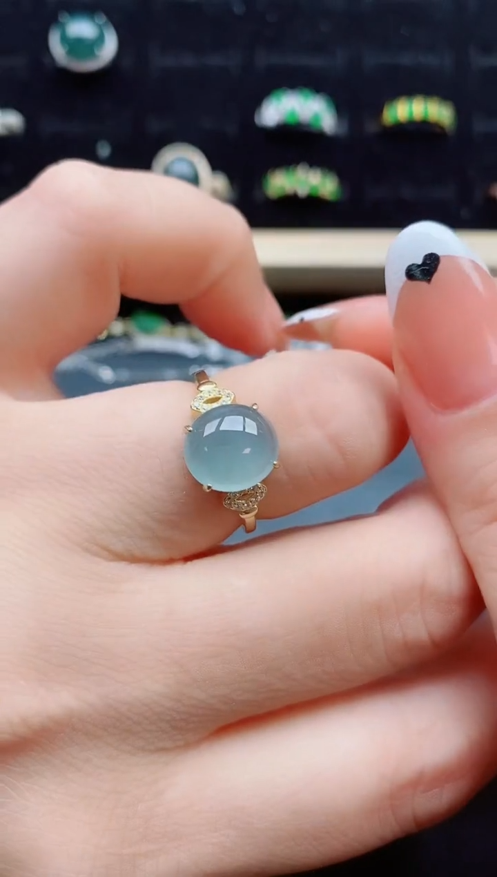 【闪购商品】翡翠戒指银S925镶嵌321321