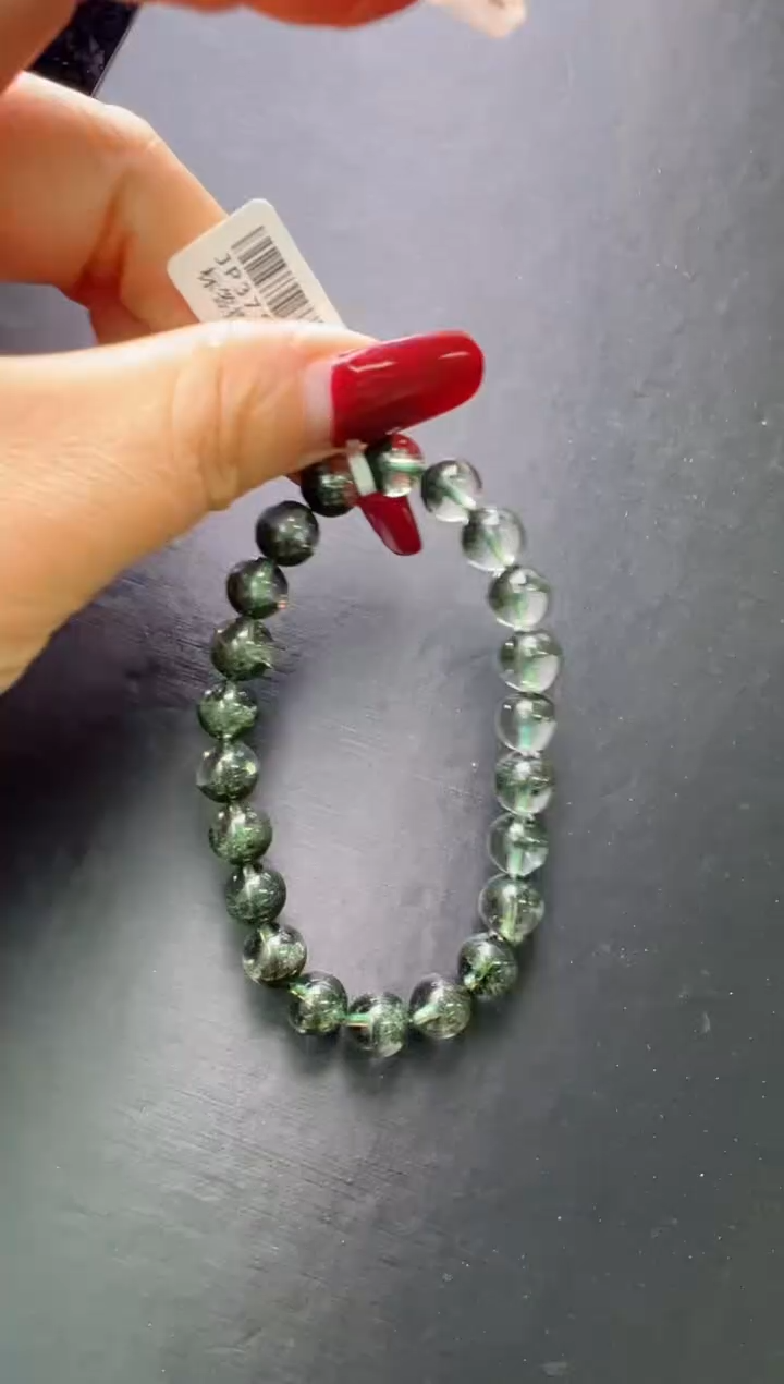 【闪购商品】水晶手串未镶嵌绿幽灵手串8m+ JP37505
