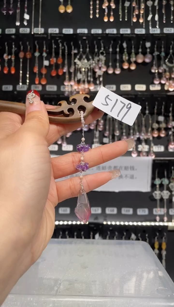 【闪购商品】紫晶耳饰银S925镶嵌喜欢拍