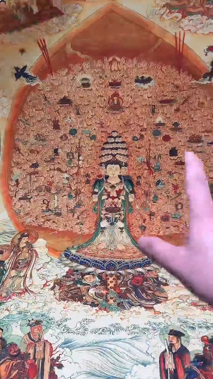 卷轴画【主播精品】高端卷轴画——唐卡163不动如来