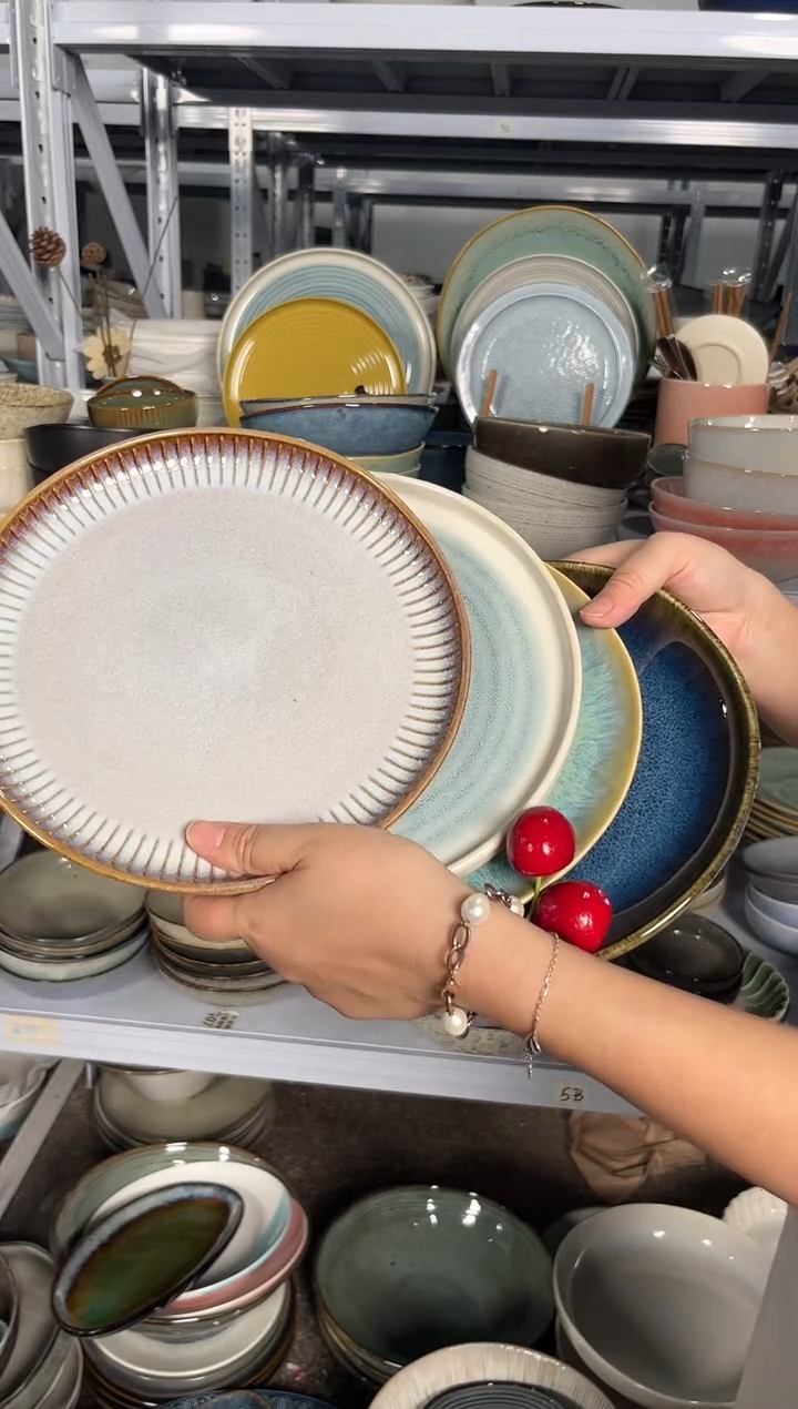 瓷片外贸尾货瑕疵满20包邮X4 小盘组合