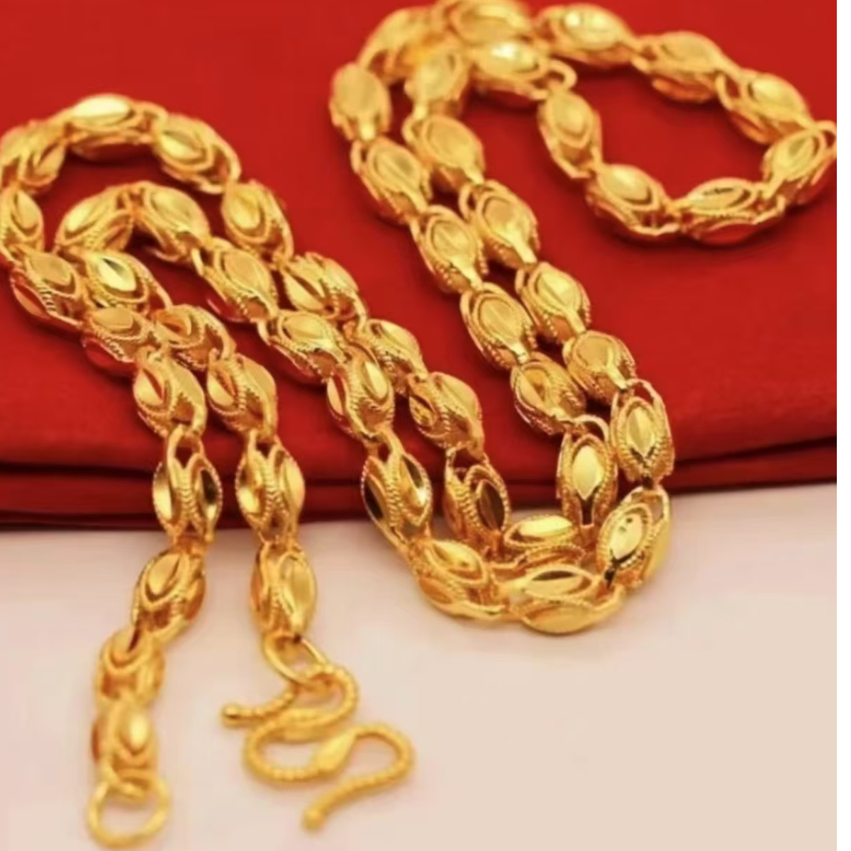 合金项链 【凤尾项链】女款女士潮流空心霸气磨砂素款光珠经典时尚