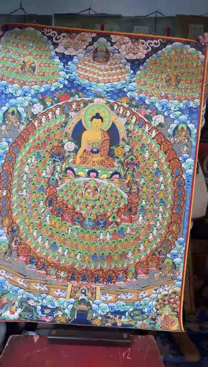 卷轴画龙妹的唐卡tk16