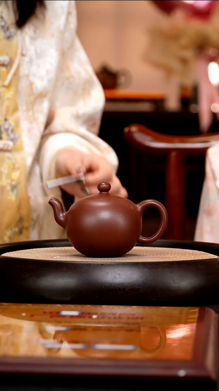 茶壶紫砂CH4 一粒珠 紫檀泥 220cc