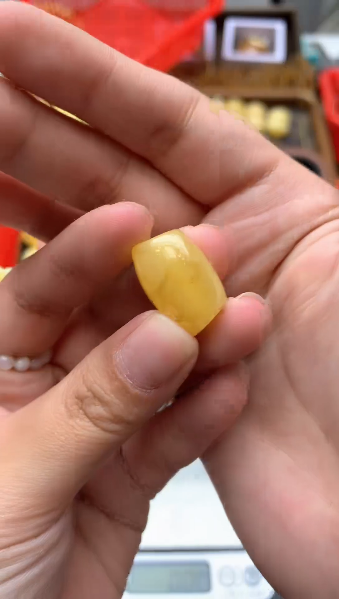 【闪购商品】琥珀珠宝奇石未镶嵌026琥珀蜜蜡微瑕花粉小坑气泡