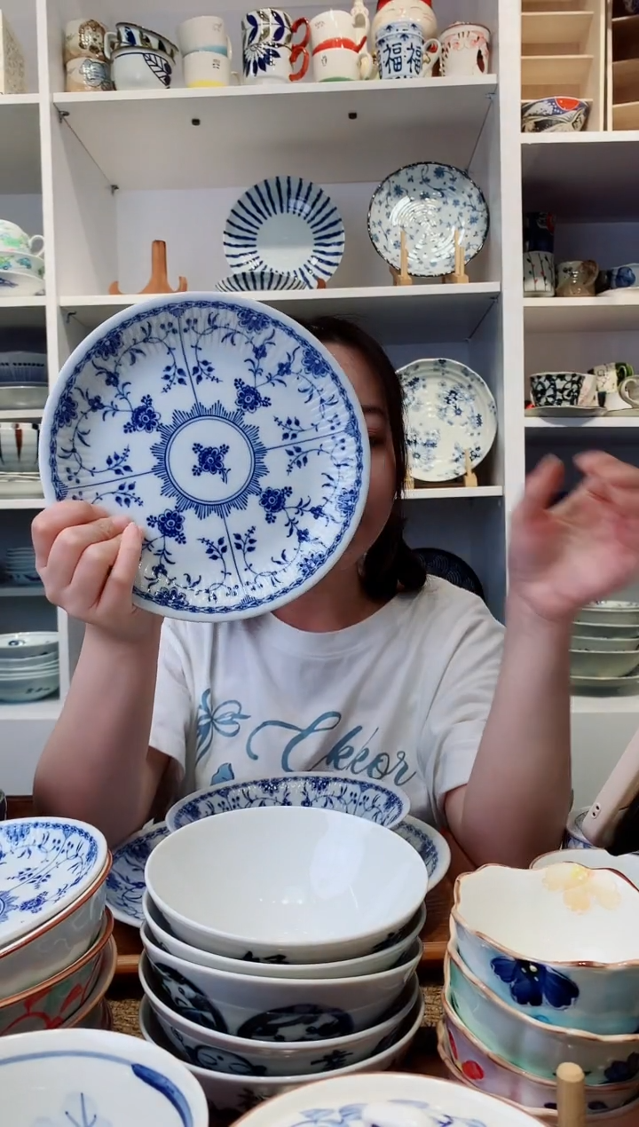 陶瓷bloom系列青花中盘