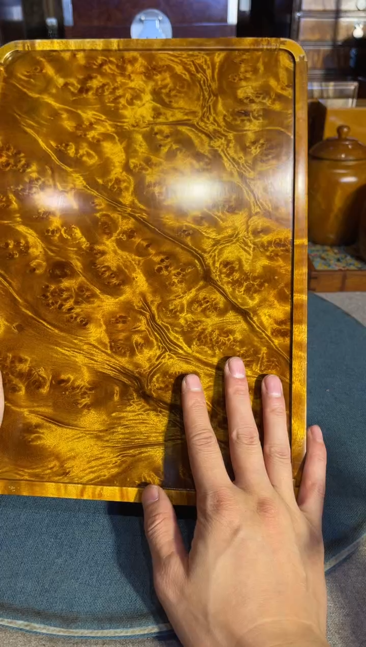 乌木类成套家具大号瘤疤茶盘 11