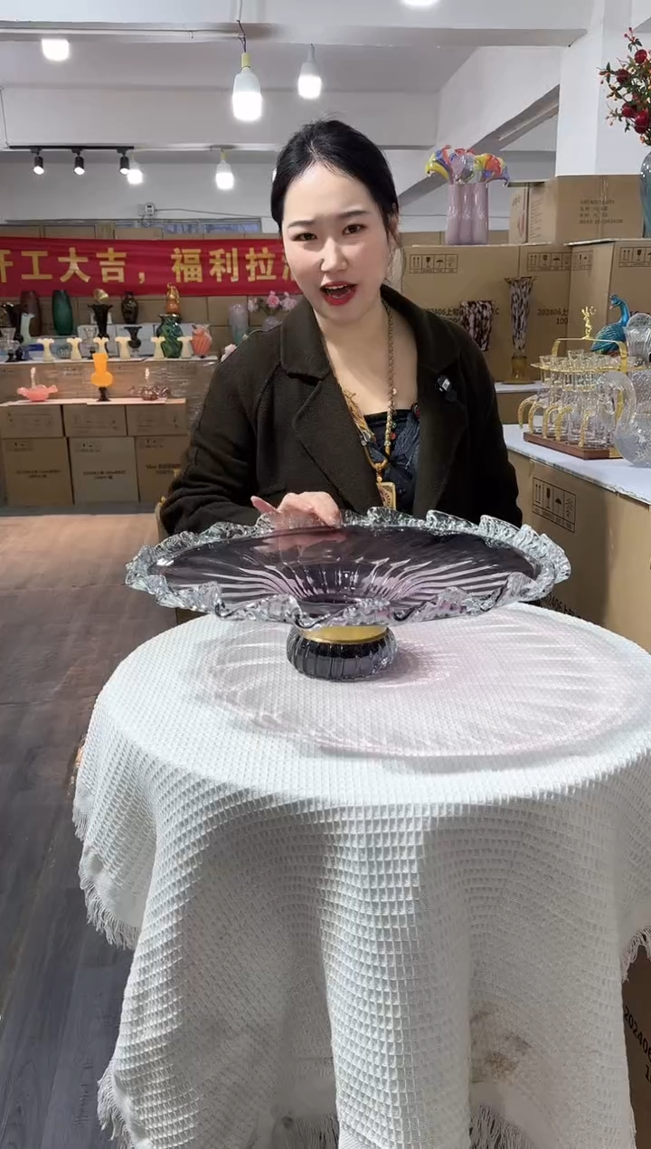 【闪购商品】无铅玻璃玖月花器晚z5