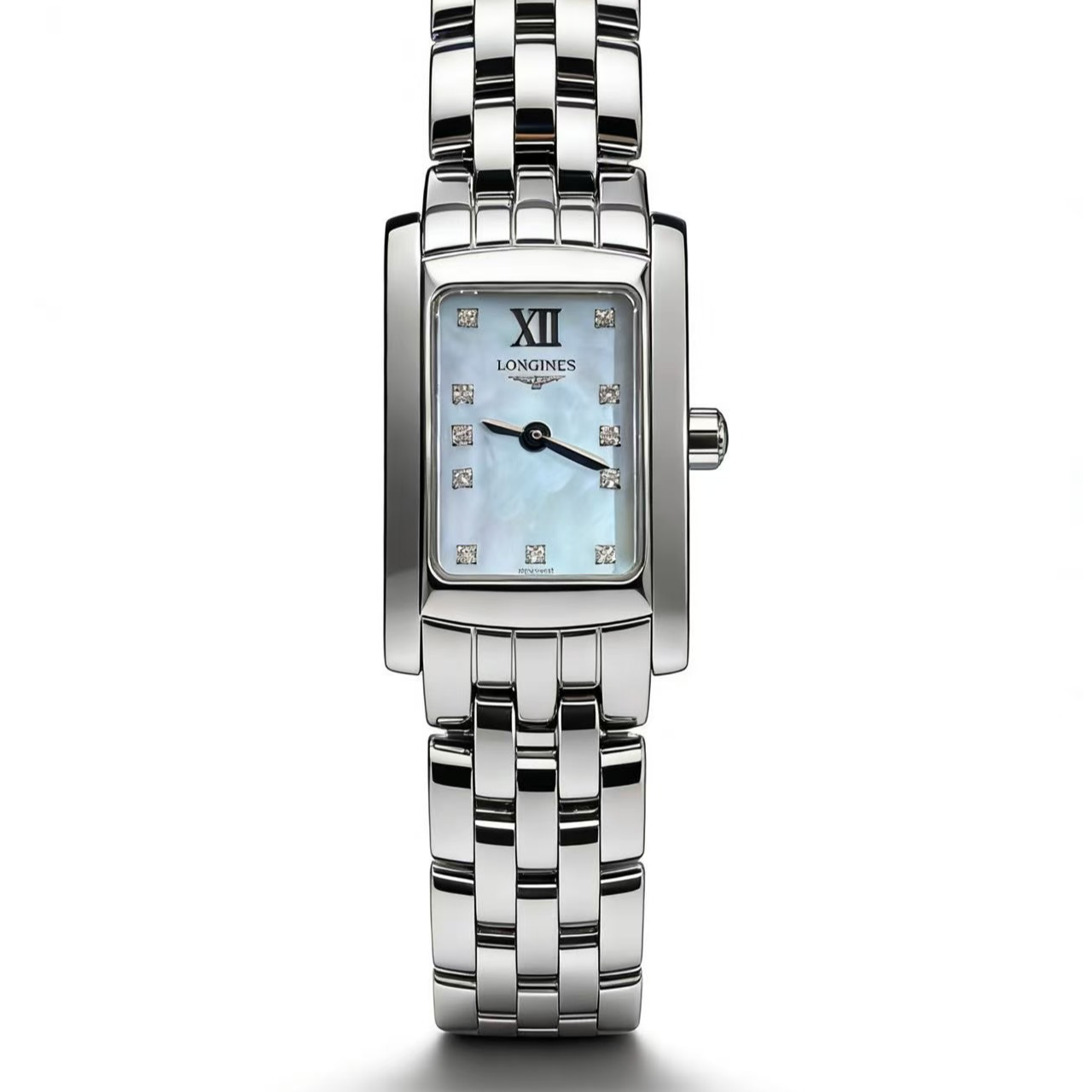 99新 Longines/浪琴 带绰维纳/罗马钻刻/蓝贝母盘/九月/石英