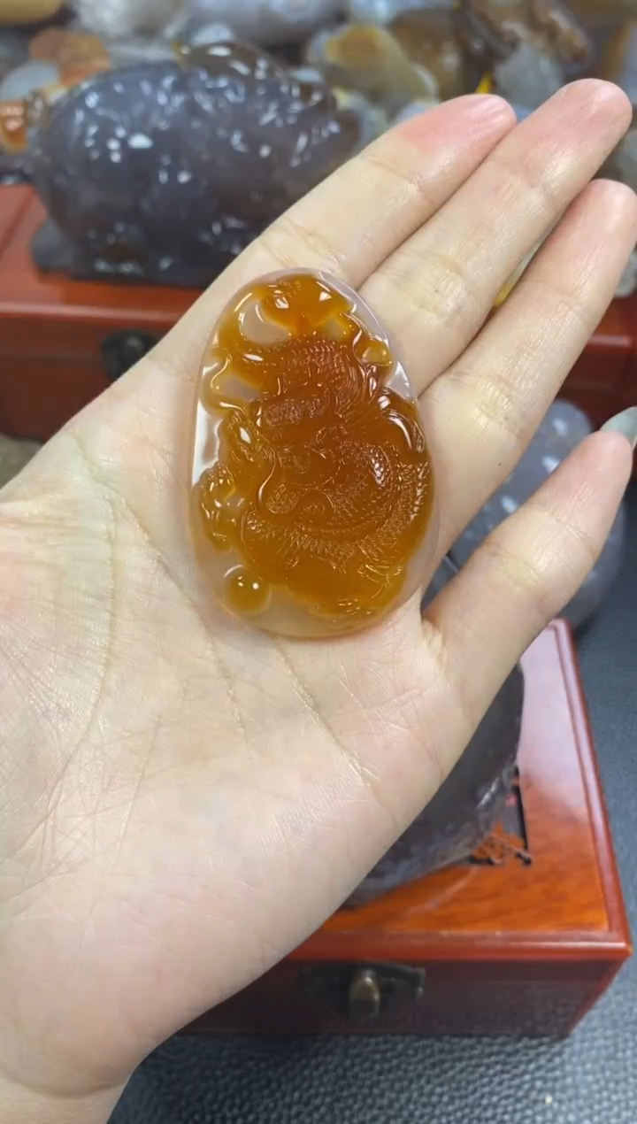 未镶嵌手把玛瑙/玉髓杭***人1