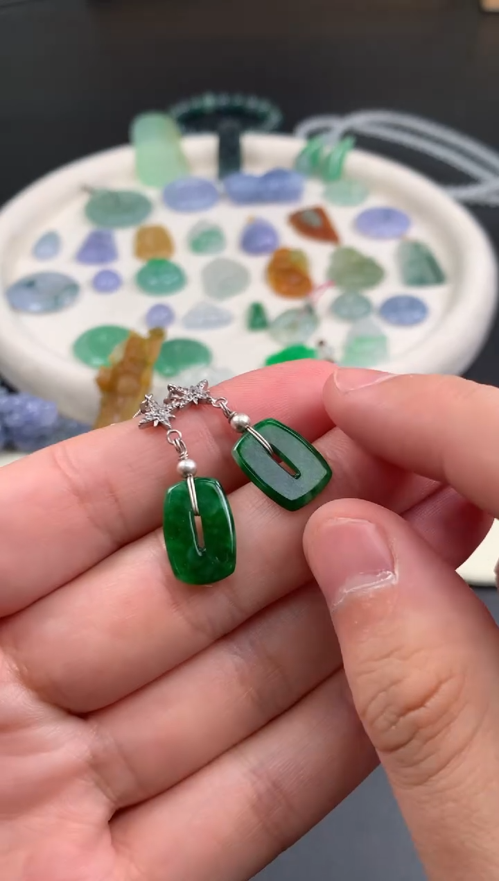 【闪购商品】翡翠耳饰未镶嵌翡翠