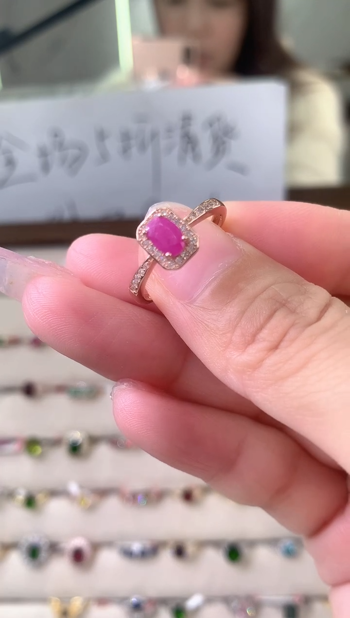 【闪购商品】红宝石戒指银S925镶嵌104-23