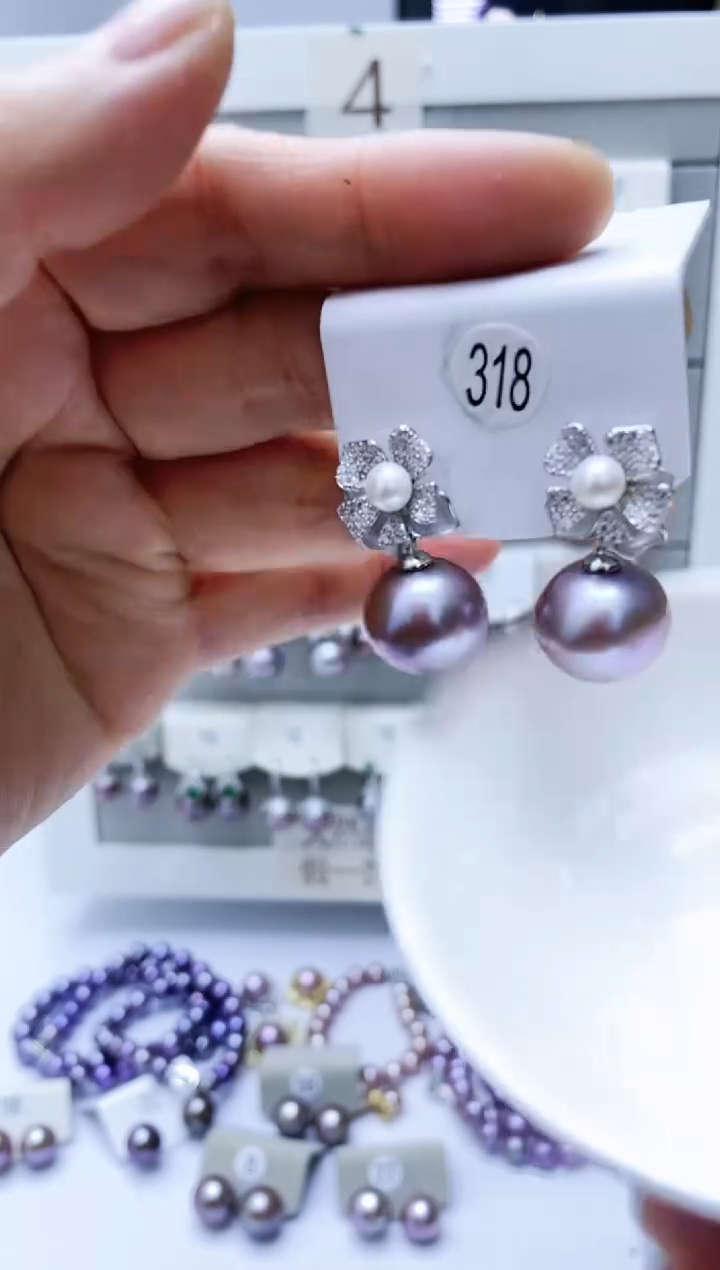 【闪购商品】淡水珍珠耳饰银S925镶嵌318