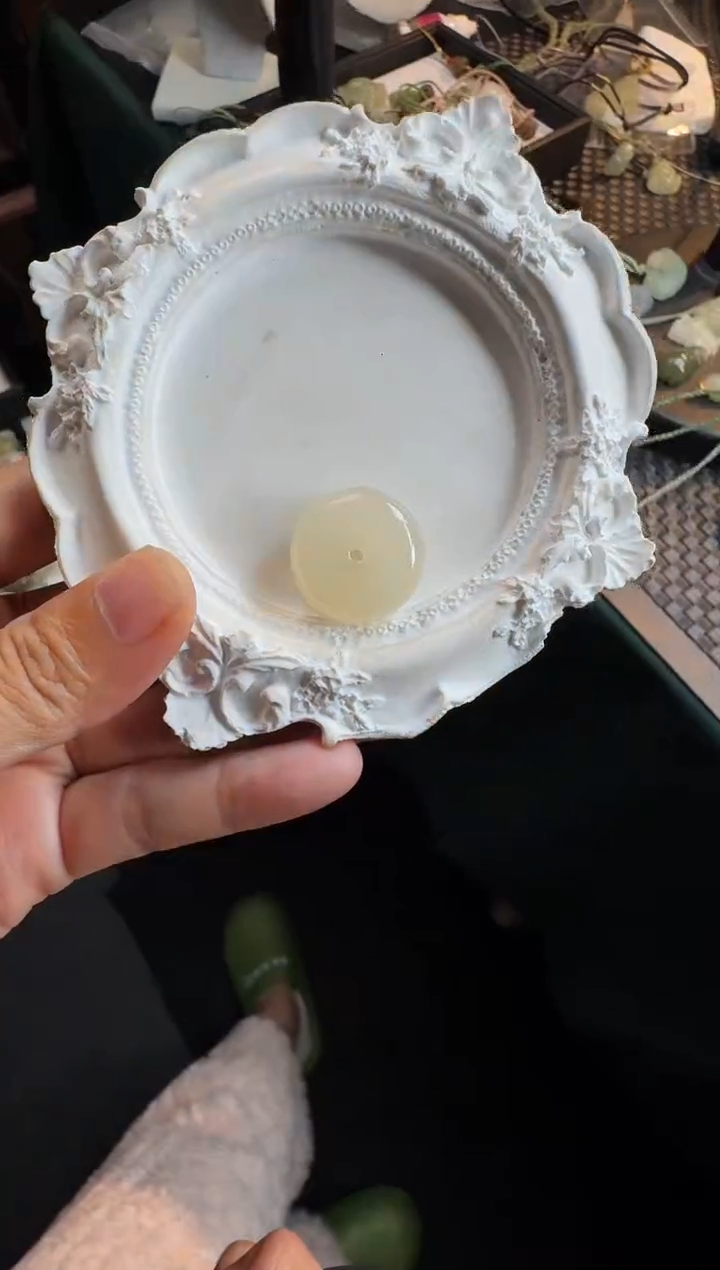 【闪购商品】和田玉颈饰未镶嵌藕粉高冰猫眼平安扣