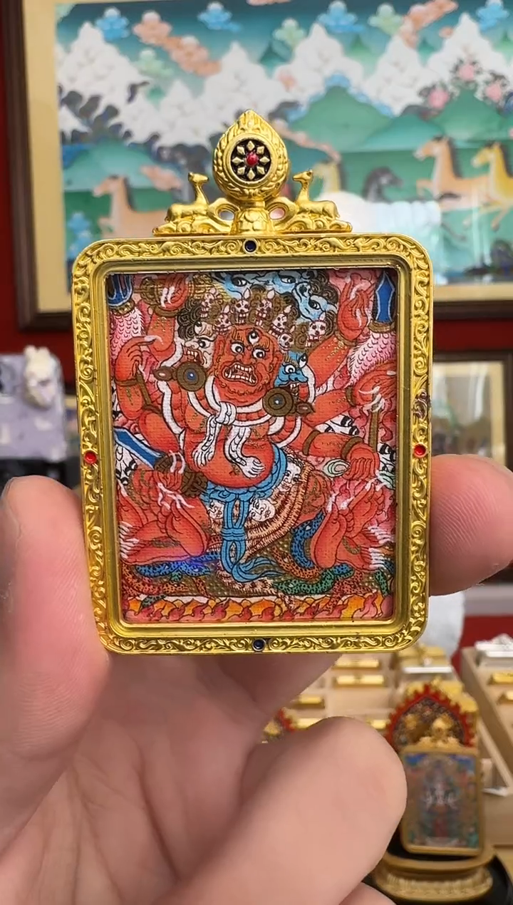 吊坠马老师-热贡纯手绘-安安