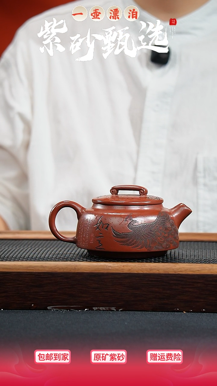茶壶紫砂一壶漂泊紫砂茶器8004