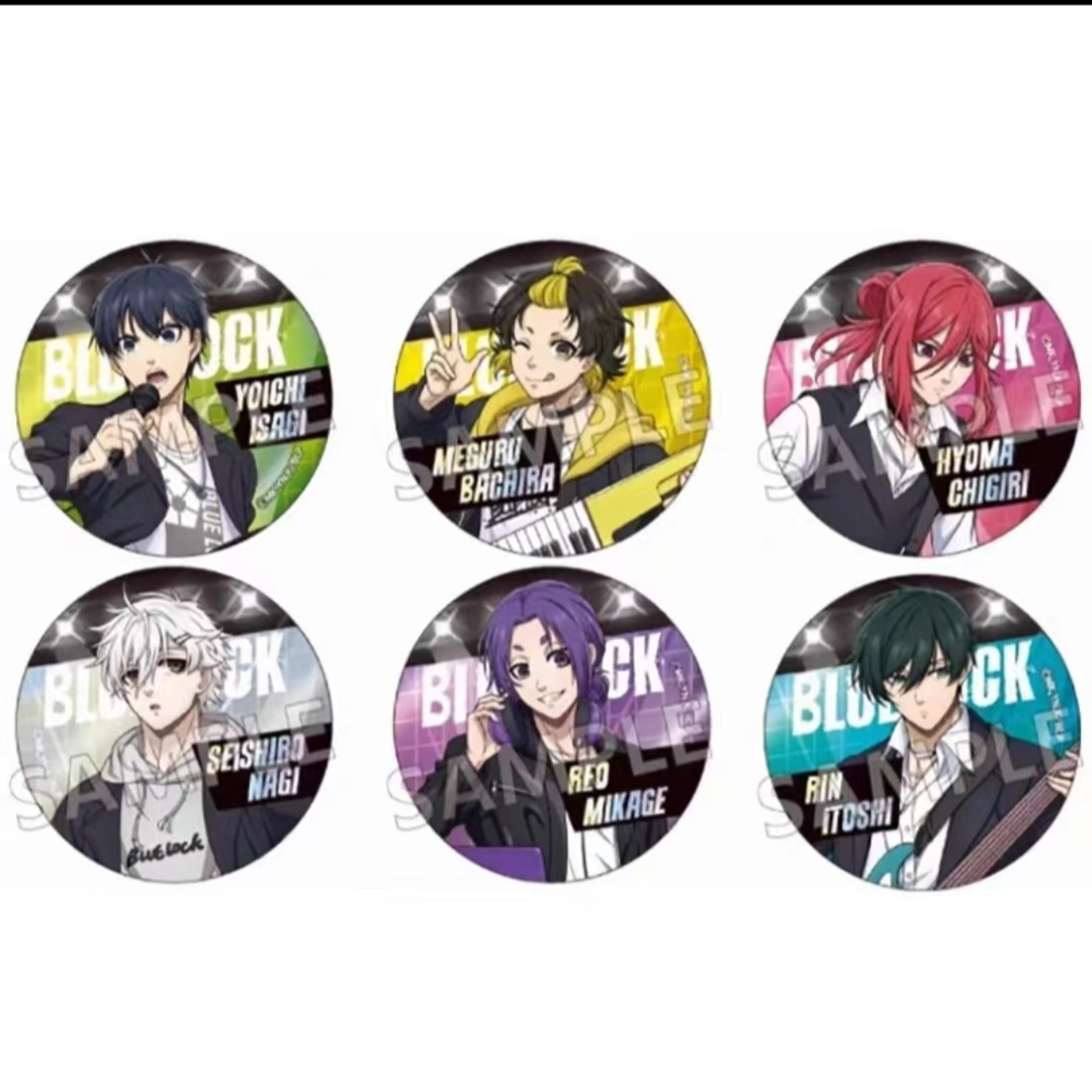 日谷盒配 蓝锁Kamio摇滚乐队金属风吧唧 盲盒默认代拆 收藏潮玩