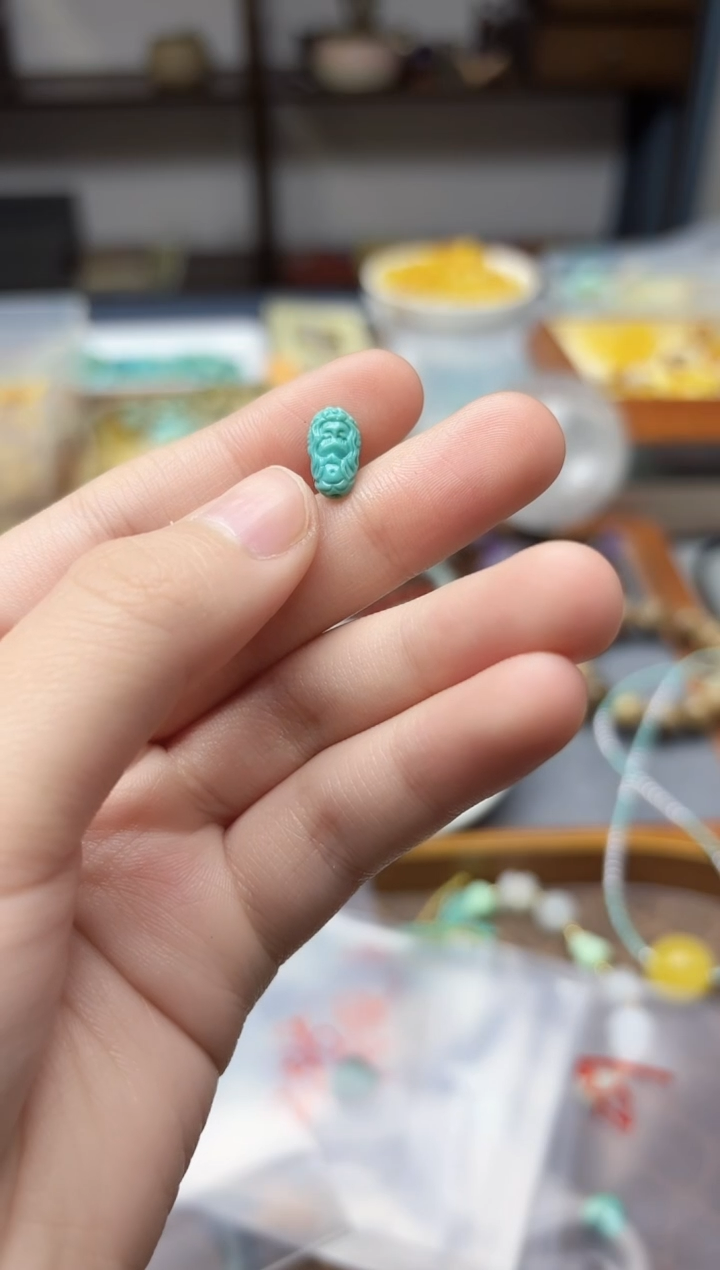 未镶嵌绿松石挂件松石美人鱼10*6mmGW