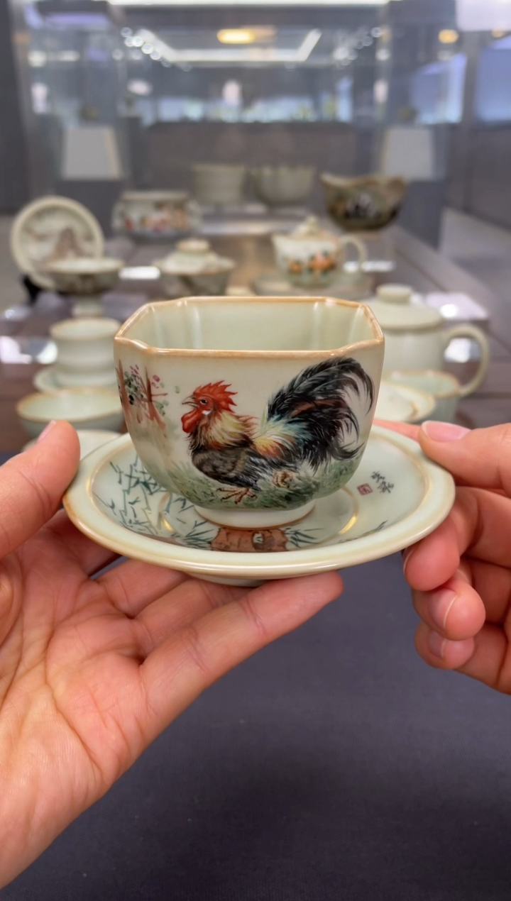 【闪购商品】周泽堂余秀华彩绘一品杯（鸡）