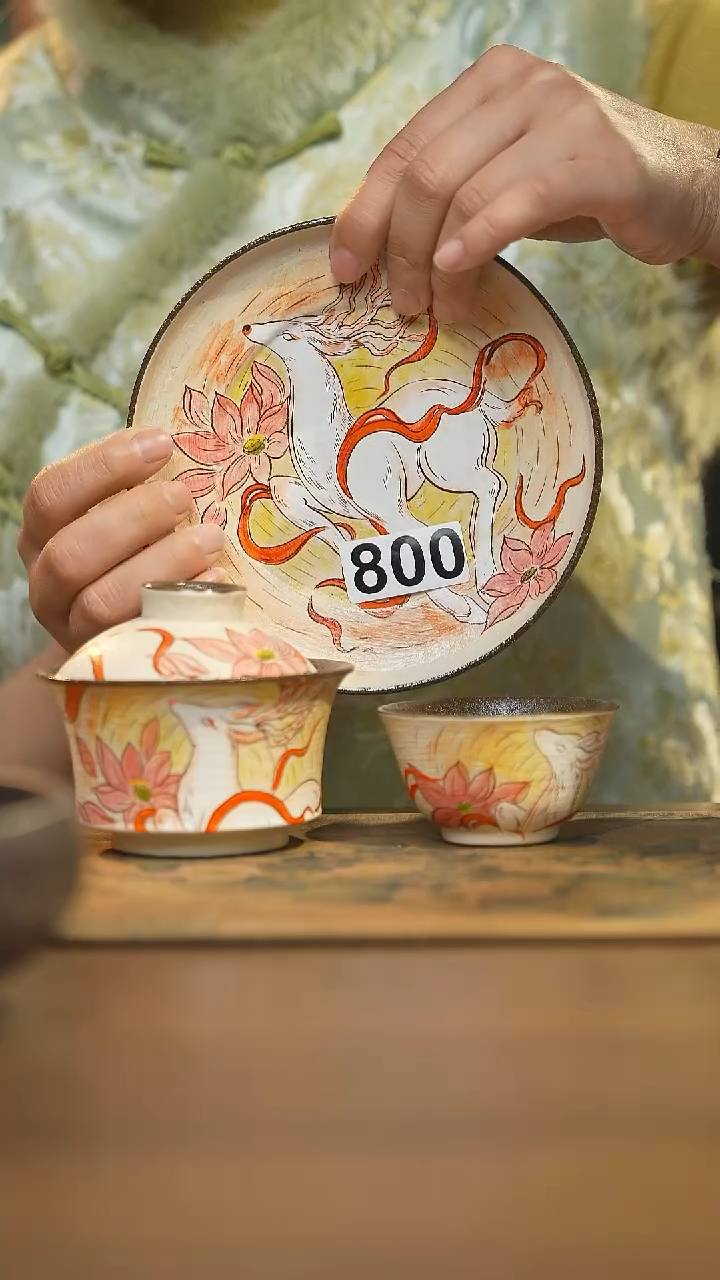 【闪购商品】其他陶瓷茶器盖碗+壶承+杯800