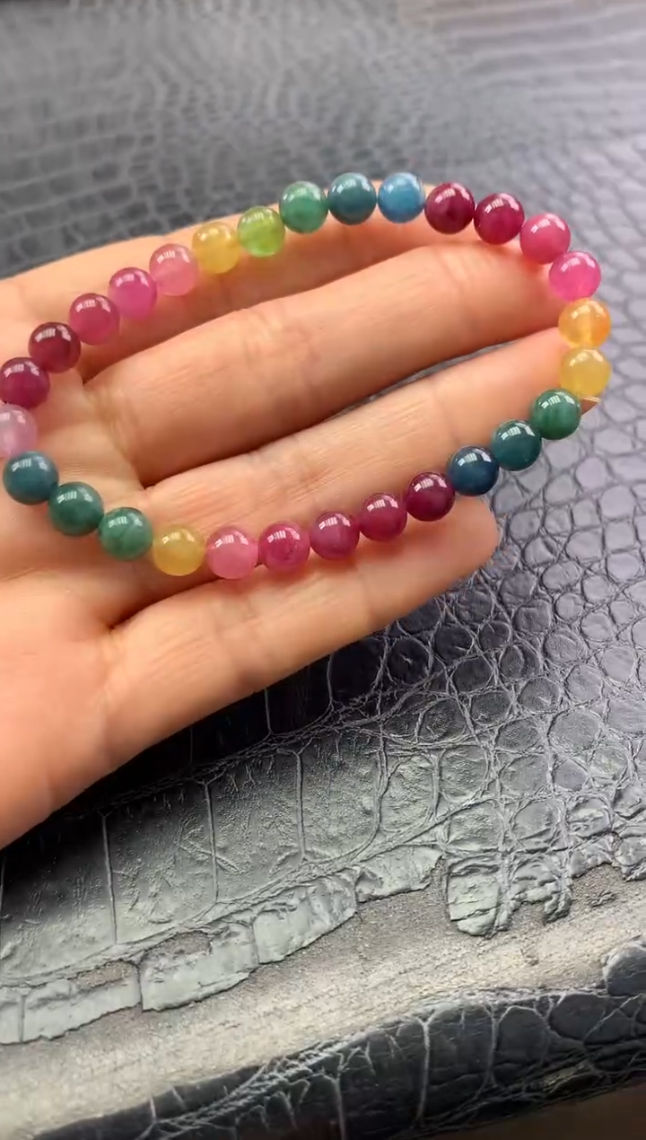 未镶嵌手串碧玺多样性发一条