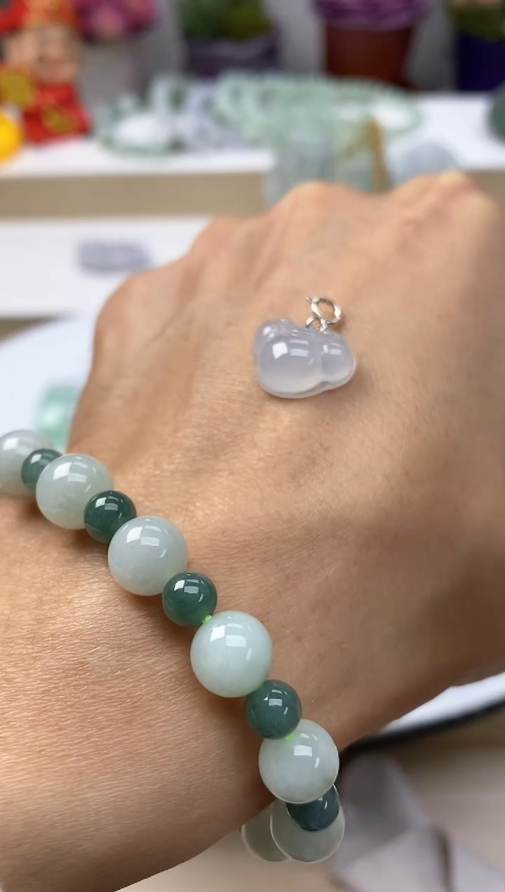 颈饰未镶嵌翡翠木*棉34天然缅甸翡翠A货