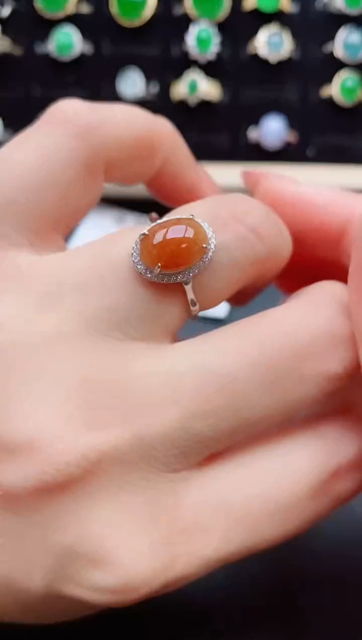 【闪购商品】翡翠戒指银S925镶嵌50850