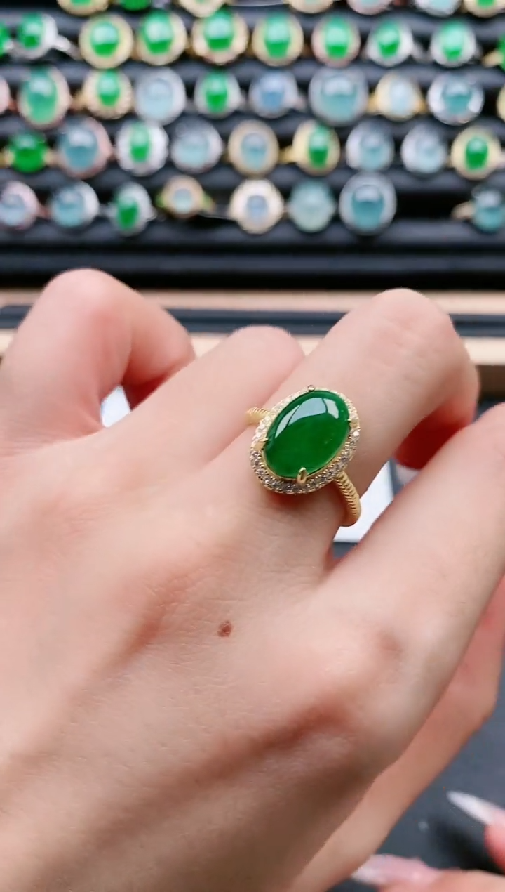 【闪购商品】翡翠戒指银S925镶嵌11111