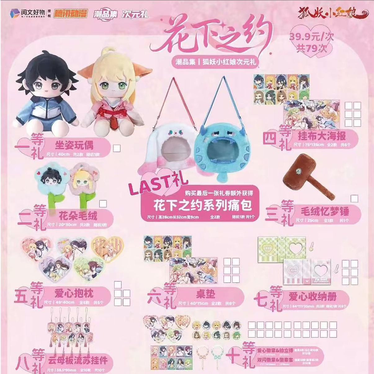 阅文好物《狐妖小红娘》潮品集花下之约次元礼系列盲盒 万视